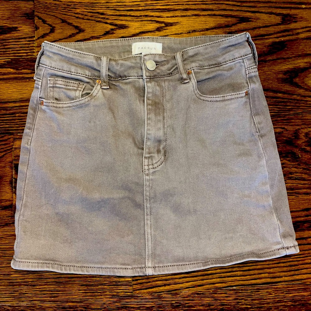 Pacsun denim grey miniskirt